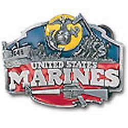 Military U.S. Marines Enameled Belt Buckle