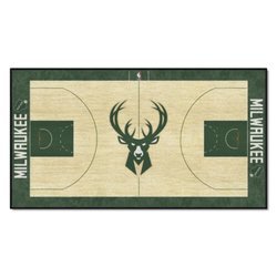 Milwaukee Bucks Basketball Court Runner Rug