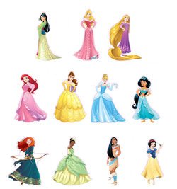 Mini Disney Princesses Standees 11 pack