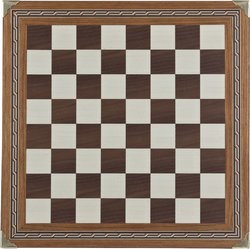Mosaic Chess Board  with Brass Corners