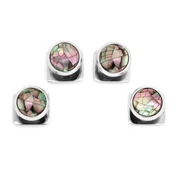 Mosaic Smoke Mother of Pearl Studs