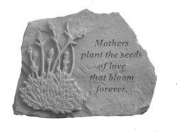 Mothers plant the seeds Garden Stone