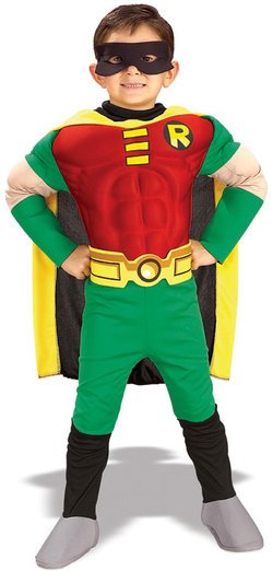 Muscle Chest Child Robin Halloween Costume