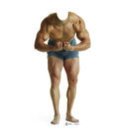 Muscle Man Stand In Cardboard Cutout