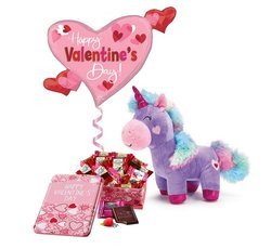 My Sweet Unicorn Valentine Plush With Chocolate