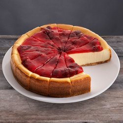 New York Strawberry Topped Cheesecake - 9 Inch