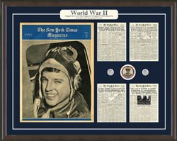 New York Times World War II Framed Print