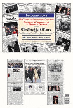 NY Times Newspaper Compilation - Inaugurations, Washington to Obama