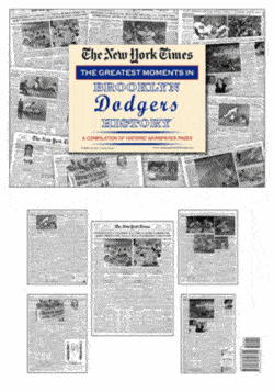 NY Times Newspaper - Greatest Moments in Brooklyn Dodgers History