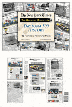 NY Times Newspaper - Greatest Moments in Daytona 500 History