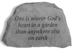 One is nearer God's heart Engraved Stone