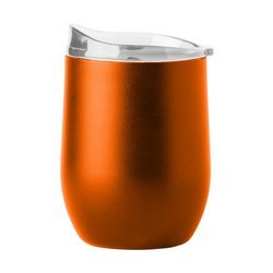Orange 16oz Powder Coat Curved Beverage Tumbler