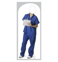 Orderly Stand In Cardboard Cutout