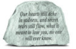 Our hearts still ache Memorial Stone
