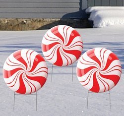 Peppermint Outdoor Yard Sign - Set of 3
