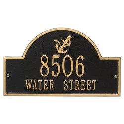 Personalized 2 Line Anchor Arch Address Plaque