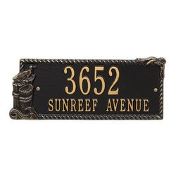 Personalized 2 Line Seagull Rectangle Address Plaque