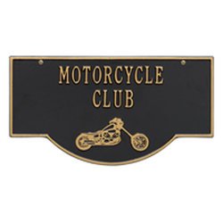 Personalized 2 Sided Hanging Garage Chopper Plaque
