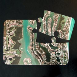 Personalized Aerial Map Jigsaw Placements
