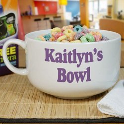 Personalized Any Message Cereal Bowl