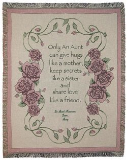 Personalized Aunt Throw - Floral