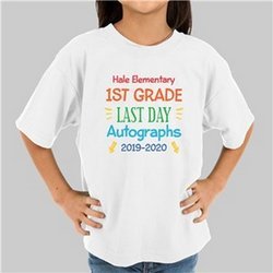 Personalized Autographs Youth White T-Shirt