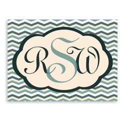 Personalized Baby Chevron Canvas Sign
