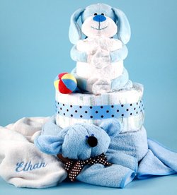 Personalized Baby's Puppy Pal Diaper Cake
