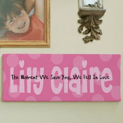 Personalized Baby Wall Canvas