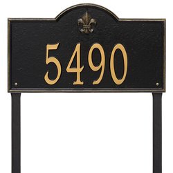Personalized Bayou Vista Large Lawn Address Plaque - 1 Line