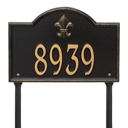Personalized Bayou Vista Lawn Address Plaque - 1 Line