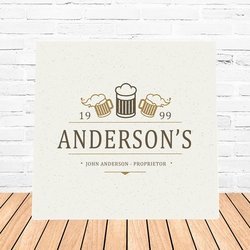 Personalized Beer Mugs Canvas Sign