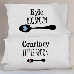 Personalized Big Spoon Little Spoon Pillowcase Set