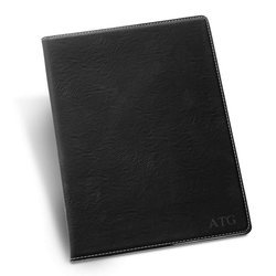 Personalized Black Portfolio with Notepad