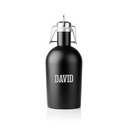 Personalized Black Stainless Steel Growler
