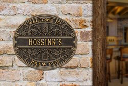 Personalized Brew Pub Welcome Plaque