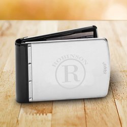Personalized Brushed Silver Zippo Wallet