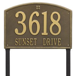 Personalized Cape Charles Large Lawn Address Plaque - 2 Line