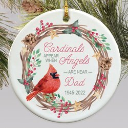 Personalized Cardinals Appear When Angels Are Near Ornament