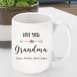 Personalized Ceramic Love You Grandma Coffee Mug