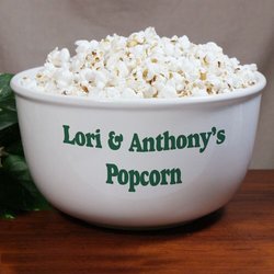 Personalized Ceramic Popcorn Bowl