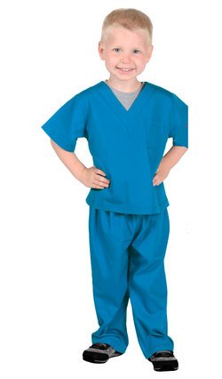 Personalized Child Doctor Scrubs Costume (Blue)