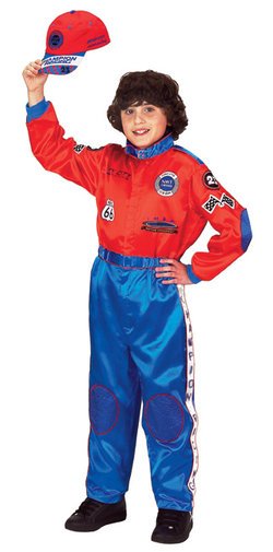 Personalized Child Racing Costume (Blue/Red)