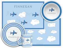 Personalized Childrens Airplanes 4 Piece Table Set