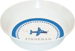 Personalized Childrens Airplanes Dining Bowl