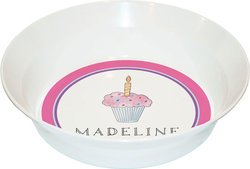 Personalized Childrens Birthday Cupcake Dining Bowl
