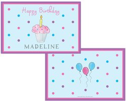 Personalized Childrens Birthday Cupcake Placemat