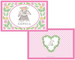 Personalized Childrens Bunny Love Placemat
