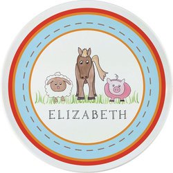 Personalized Childrens Down On The Farm Dining Plate