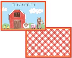 Personalized Childrens Down On The Farm Placemat